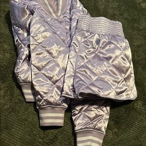 AKIRA Purple and White Bomber Jacket